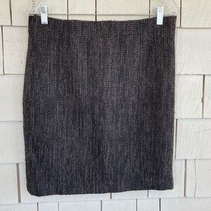 Dalia Collection Charcoal Tweed Pencil Skirt Size 4